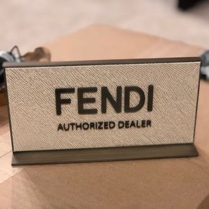NEW FENDI SIGNATURE LOGO AUTHORIZED DEALER PLAQUE